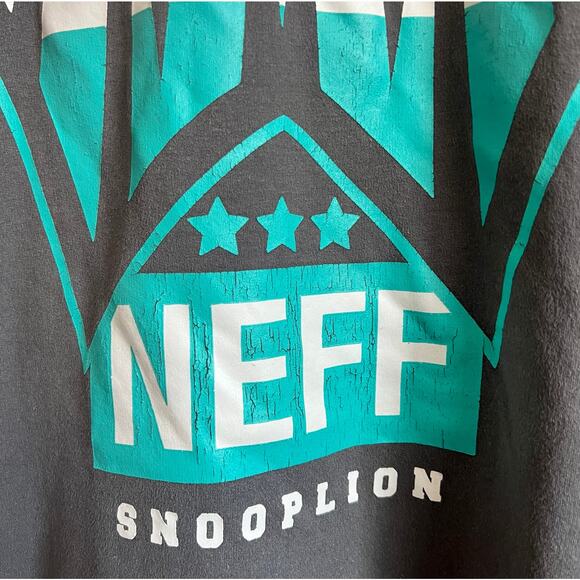 Neff Snoop Lion Dogg Gray Teal White Purple Triumph Charcoal Sweatshirt L *Good* - Picture 7 of 9